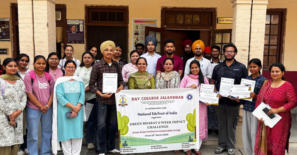 Green Bharat Impact Challenge Culminates After 14 Days at DAV College, Jalandhar