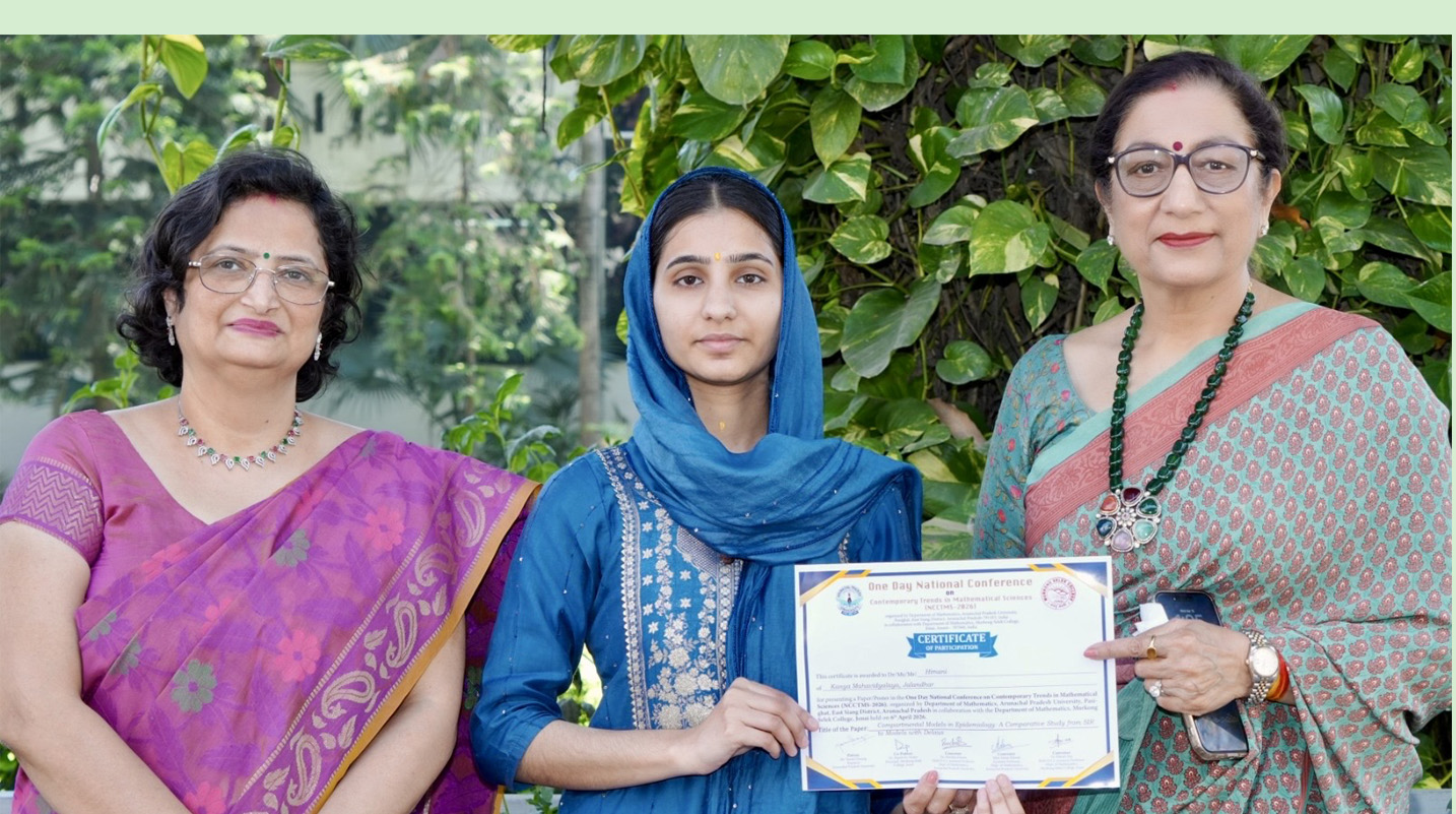 KMV Scholar Impresses at National Mathematics Conference in Arunachal Pradesh